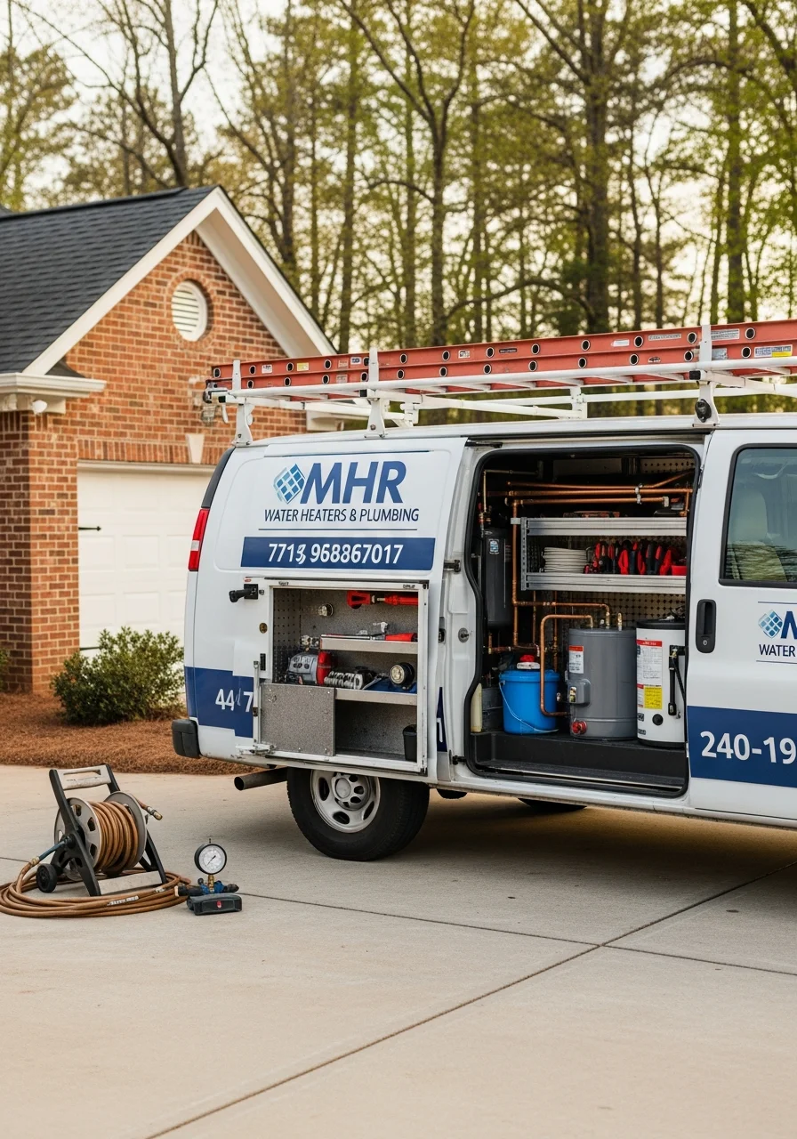 Contractor in work gear standing in front of a Cherokee County home, professional and approachable.